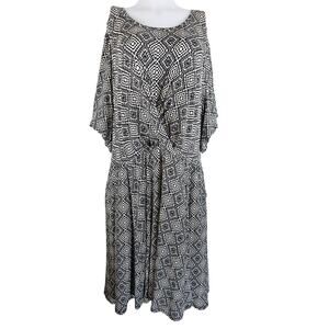 Torrid Mini Supersoft Ballon Sleeve Aline DusyTribal Print Womens Dress 4 4X NWT